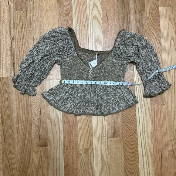 Free People Olive Green Blouse - Picture 9 of 10